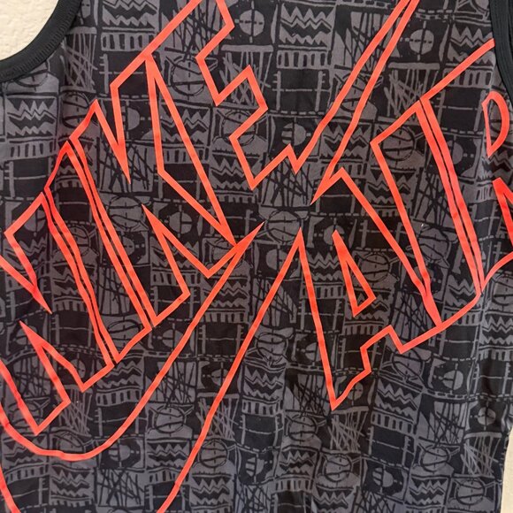 Vintage Nike Air Tank Top Red Tag Men’s Black Big Swoosh Logo - Size Medium - Picture 3 of 7